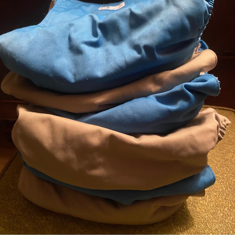 Set of 6 Paw Inspired XL Washable Dog Diapers – 3 Blue, 3 Gray